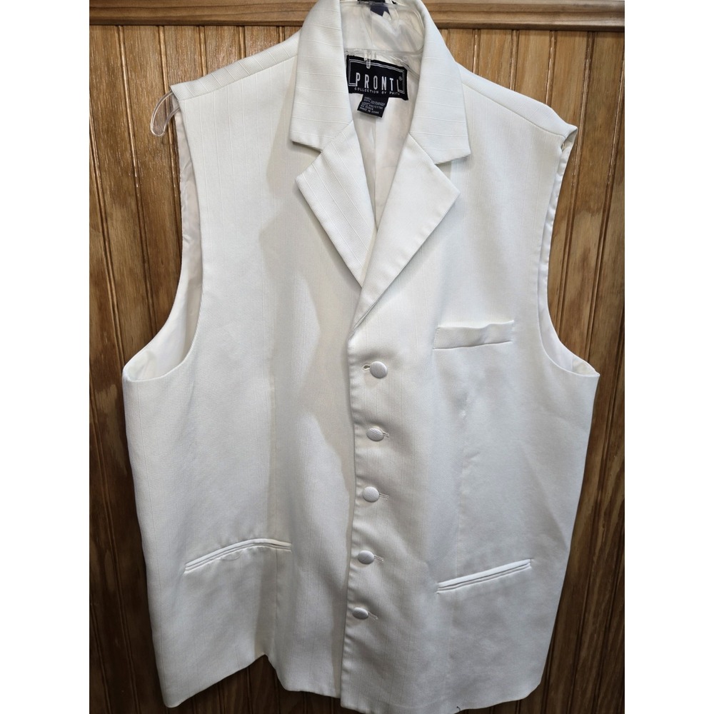 PRONTI Collection By Phita Mens  Vest 46L White/Antique White/Off White
